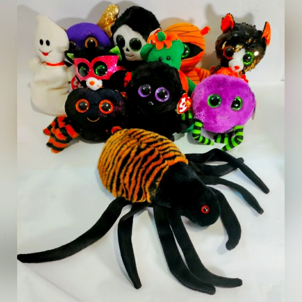 Ty Beanie Boo's Halloween Jinxy, Crawly, Jinx, Treats, George, Spinner, …